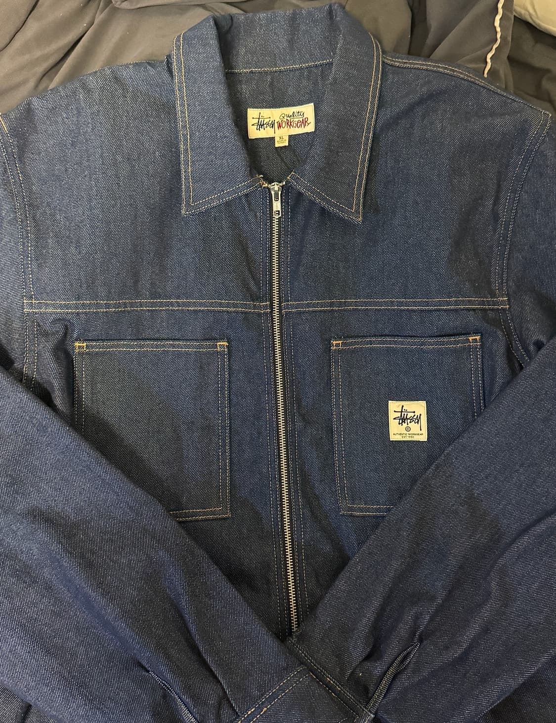 스투시 데님 집업 워크 자켓 XL 상품이미지2