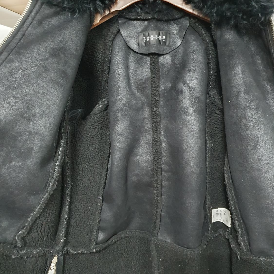 (공용) 빈티지 그런지 Tankus 천연 램 퍼 모직 울 무스탕 상품이미지4