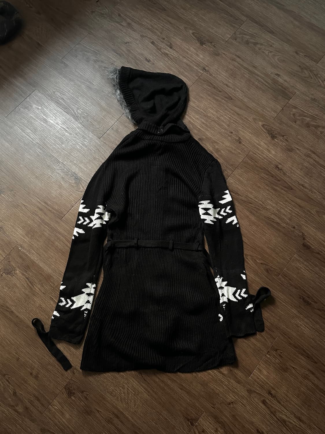 Sterny 퍼 후디 아즈텍 롱 카디건 상품이미지9