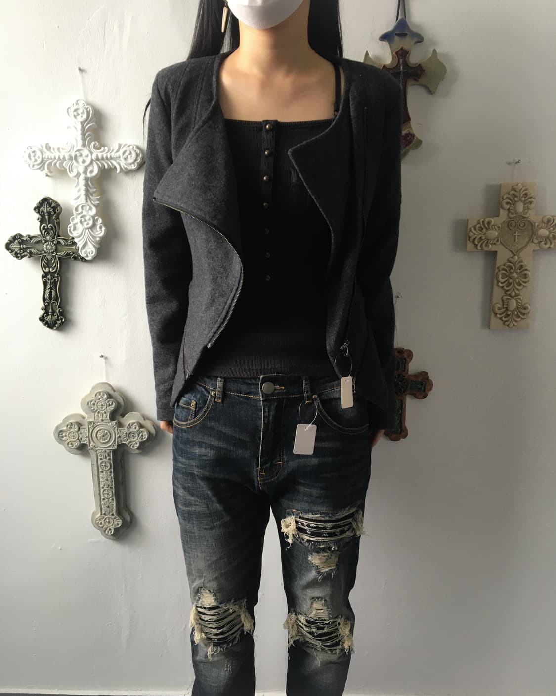 Woolen rider jacket 상품이미지5