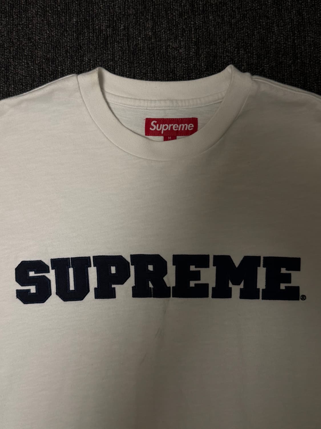 [M] 슈프림 컬리지에이트 숏슬리브 탑 화이트 - 23FW 상품이미지3