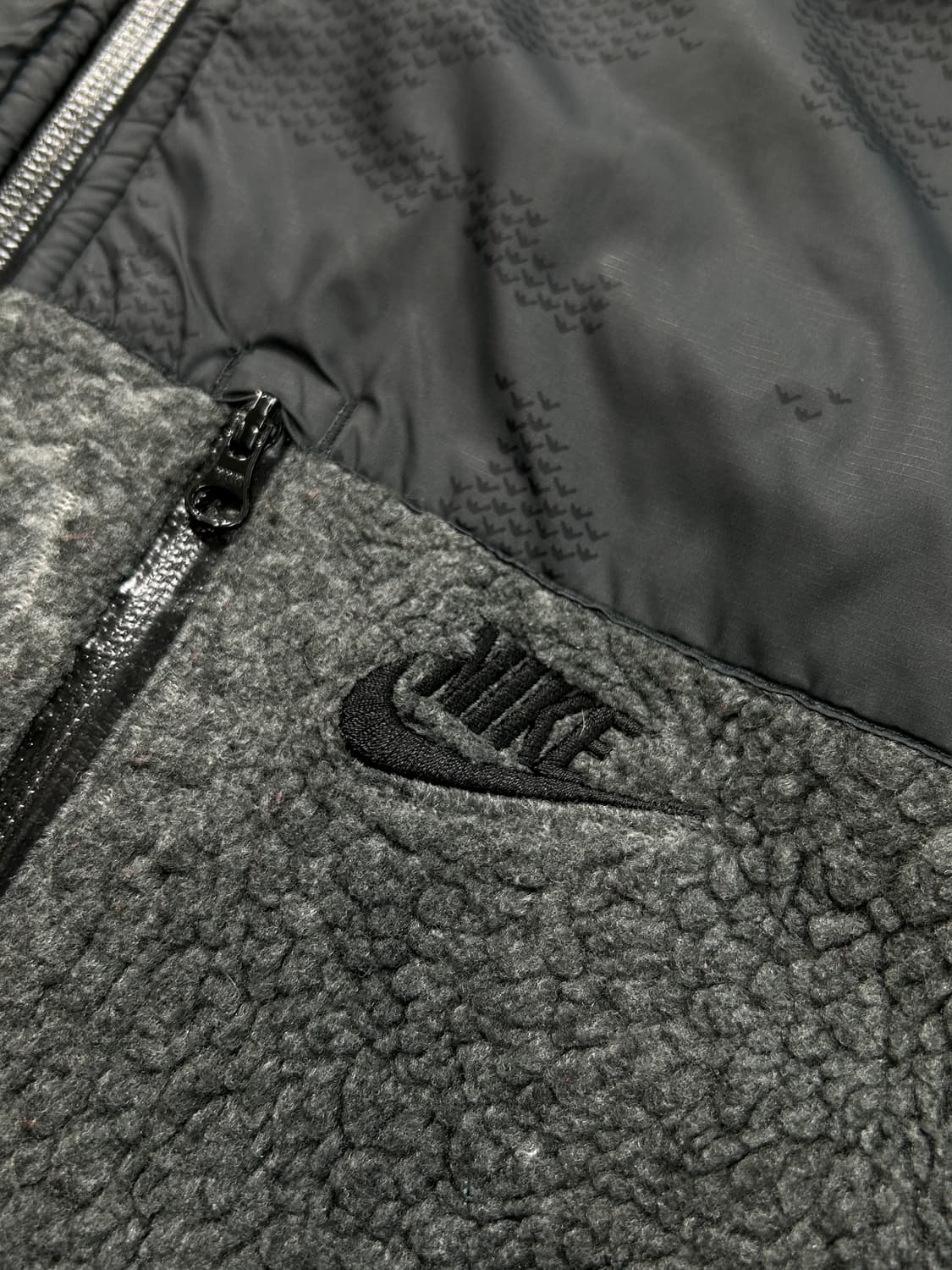 나이키 90’s 블랙 택 딥파일 그레이 플리스 자켓 L  상품이미지4