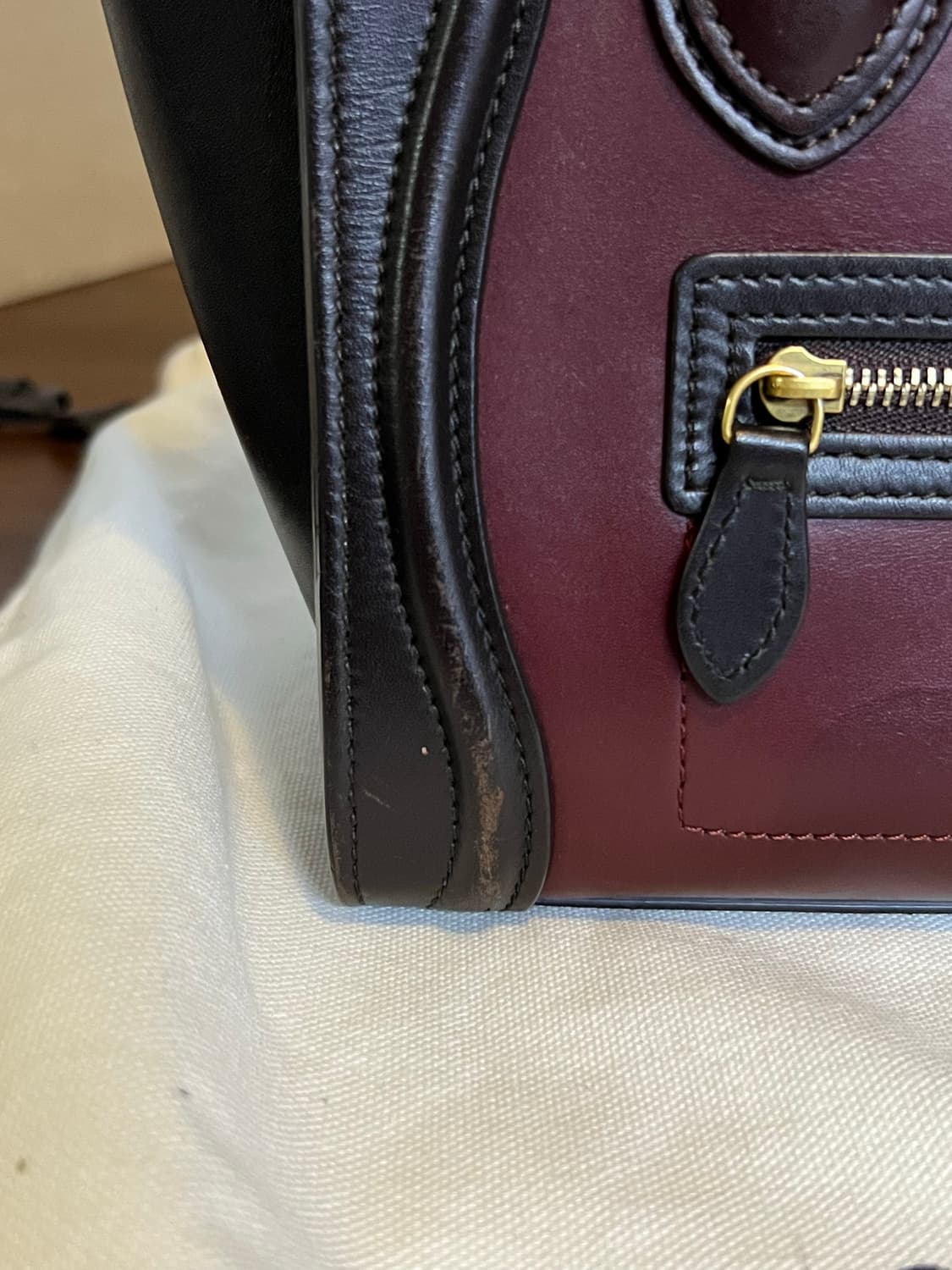 셀린느 라기지백 나노 브라운/버건디 컬러 상품이미지3