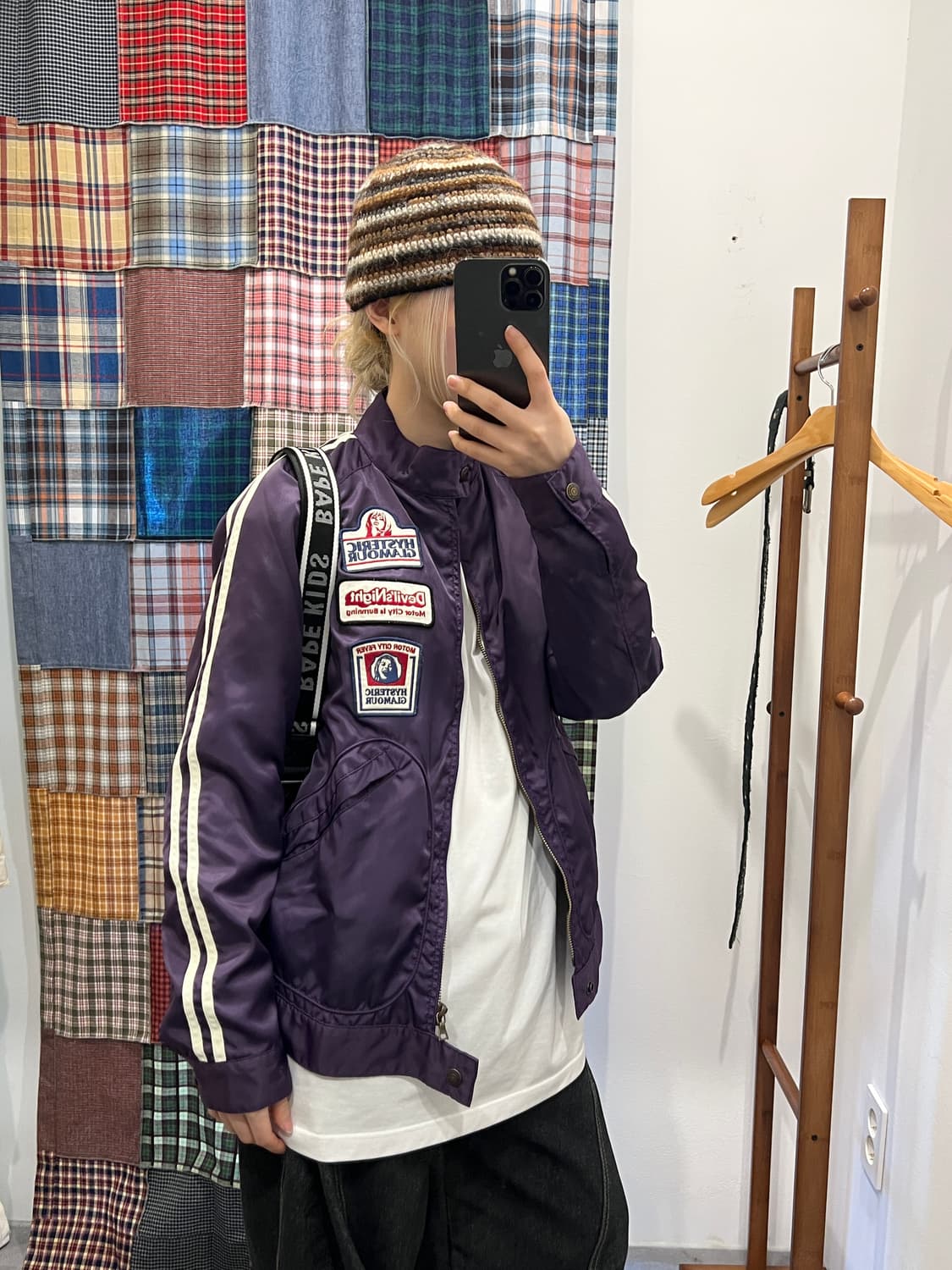 히스테릭글래머 히스걸 패치 퍼플 바람막이 상품이미지2