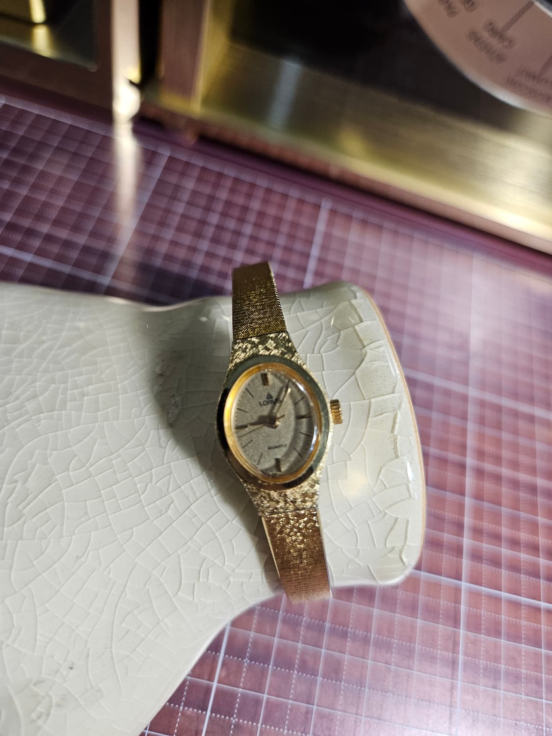 세이코 로루스 빈티지 여성용 금장 팔찌시계 쿼츠 상품이미지3