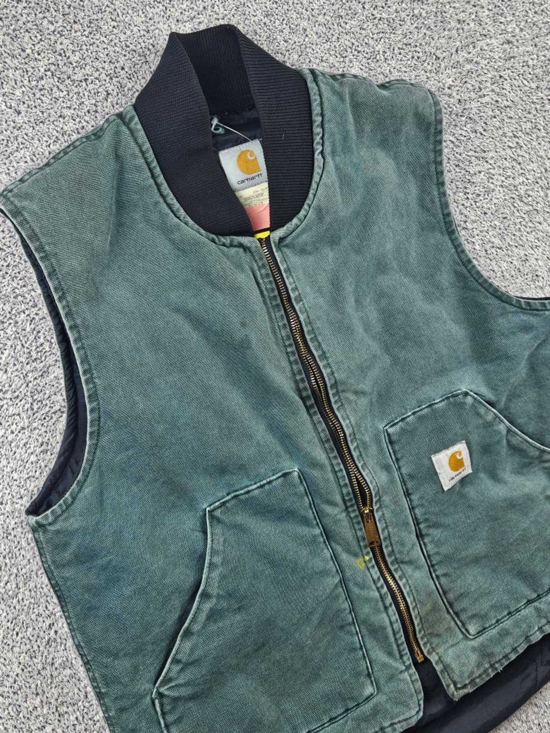 90's USA 칼하트 V02 덕 캔버스 워크 베스트 (L)/ 10830 상품이미지7
