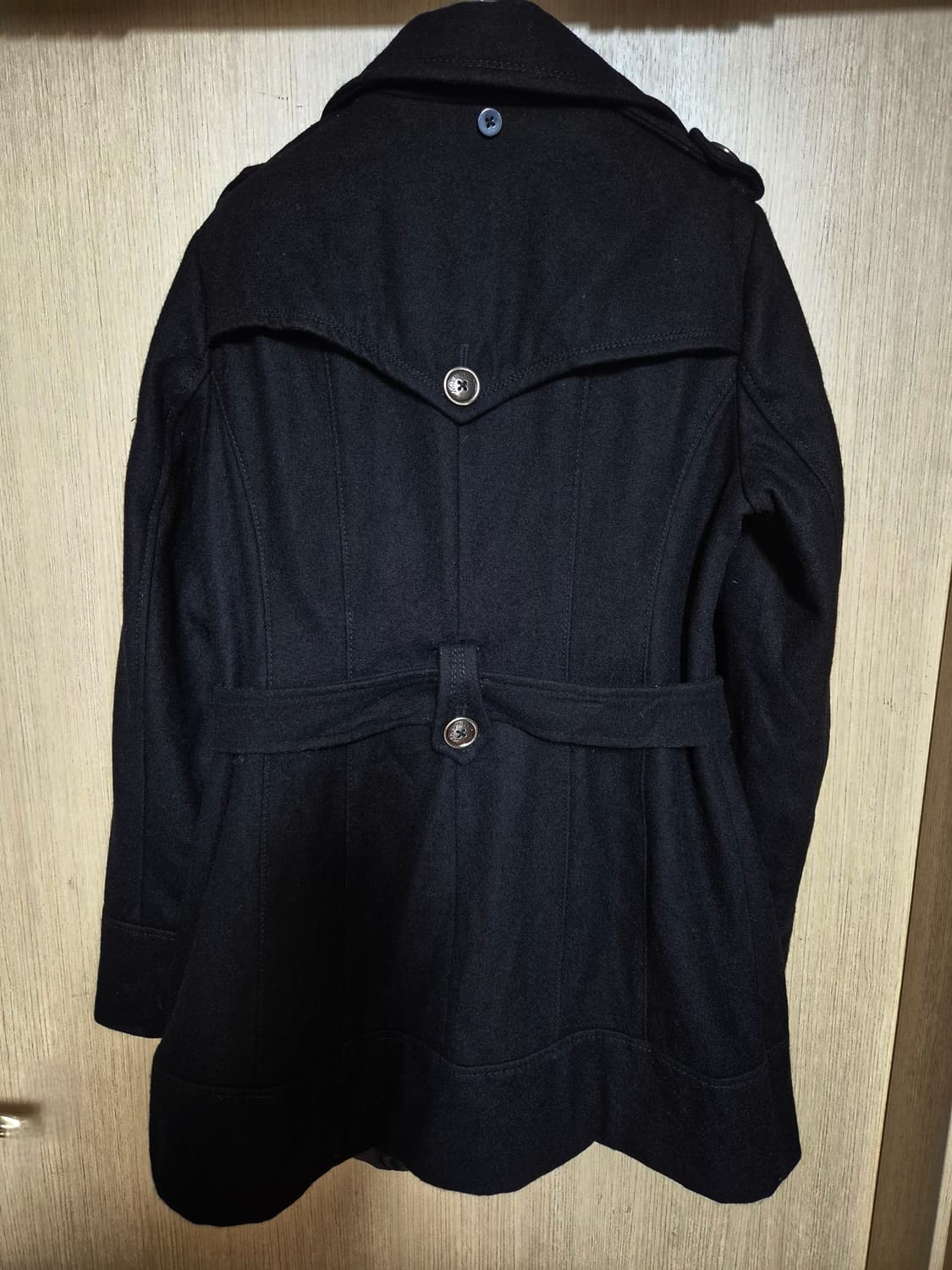 미스식스티 블랙 벨트 코트 M 상품이미지2