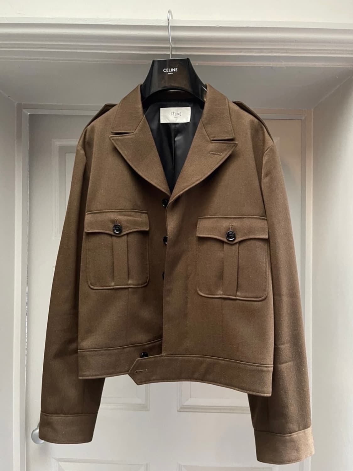 셀린느 19FW 개버딘 울 애비에이터 자켓 46사이즈 상품이미지1