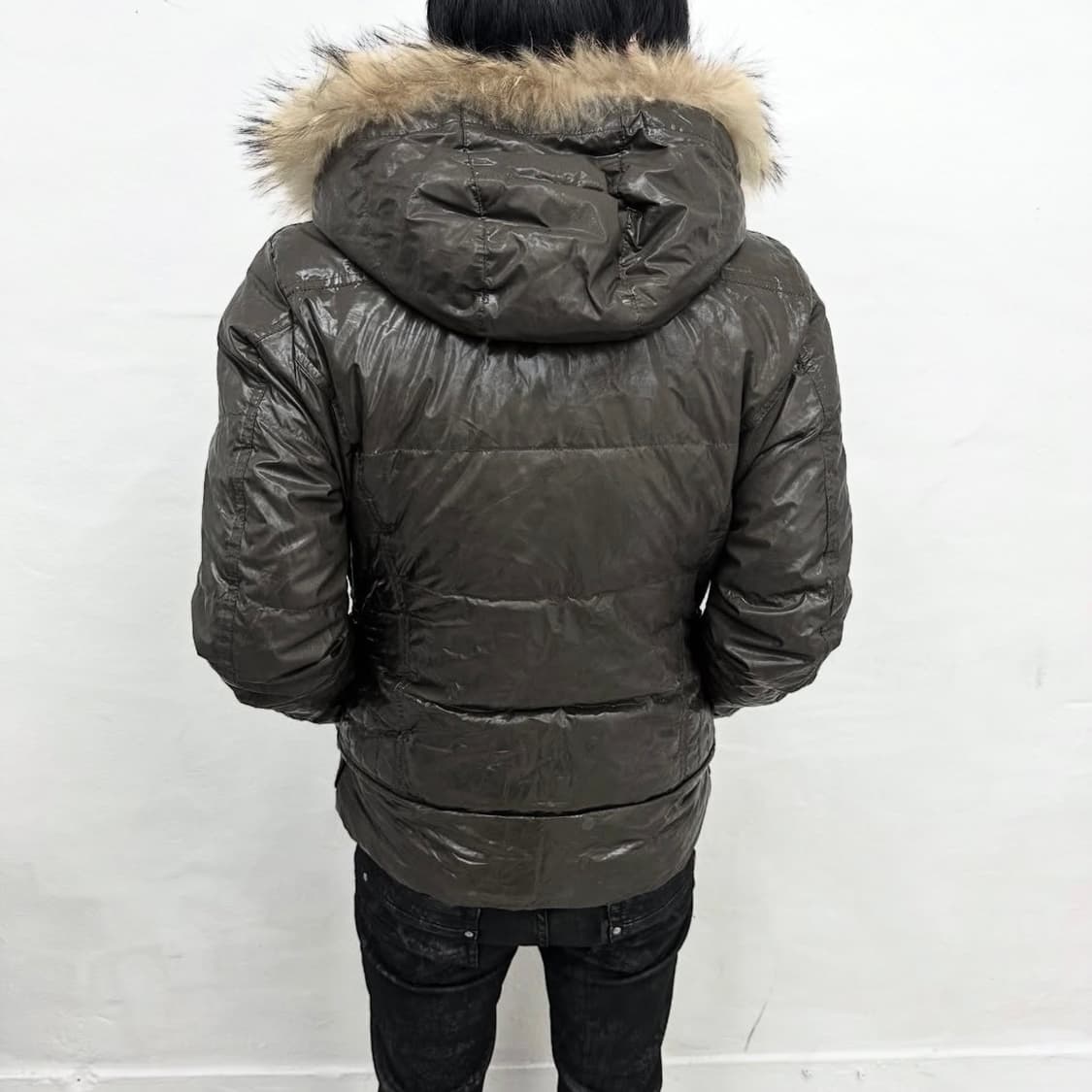 Nicole club glossy brown down jacket 상품이미지3