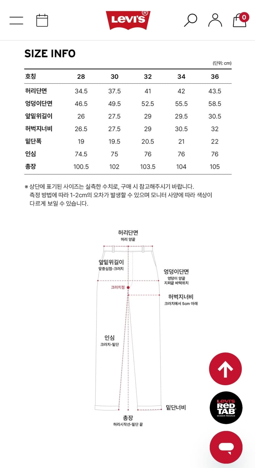 리바이스 501 오리지널 30/30 새상품 상품이미지4