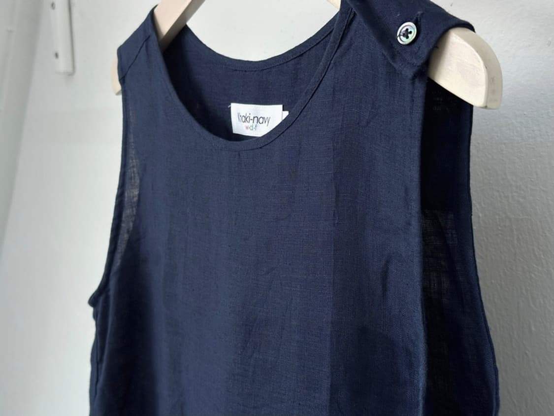 Linen shoulder point sleeveles 상품이미지2