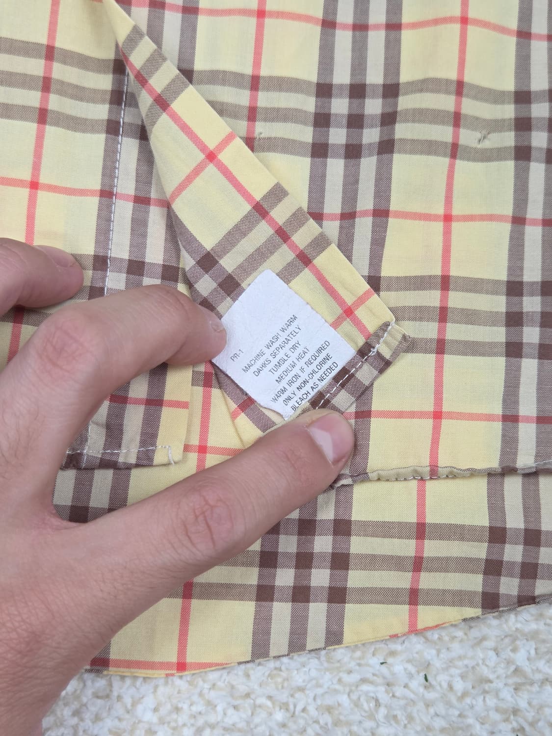 [버버리] 빈티지 노바체크 코튼 긴팔 셔츠 | S00112 상품이미지5