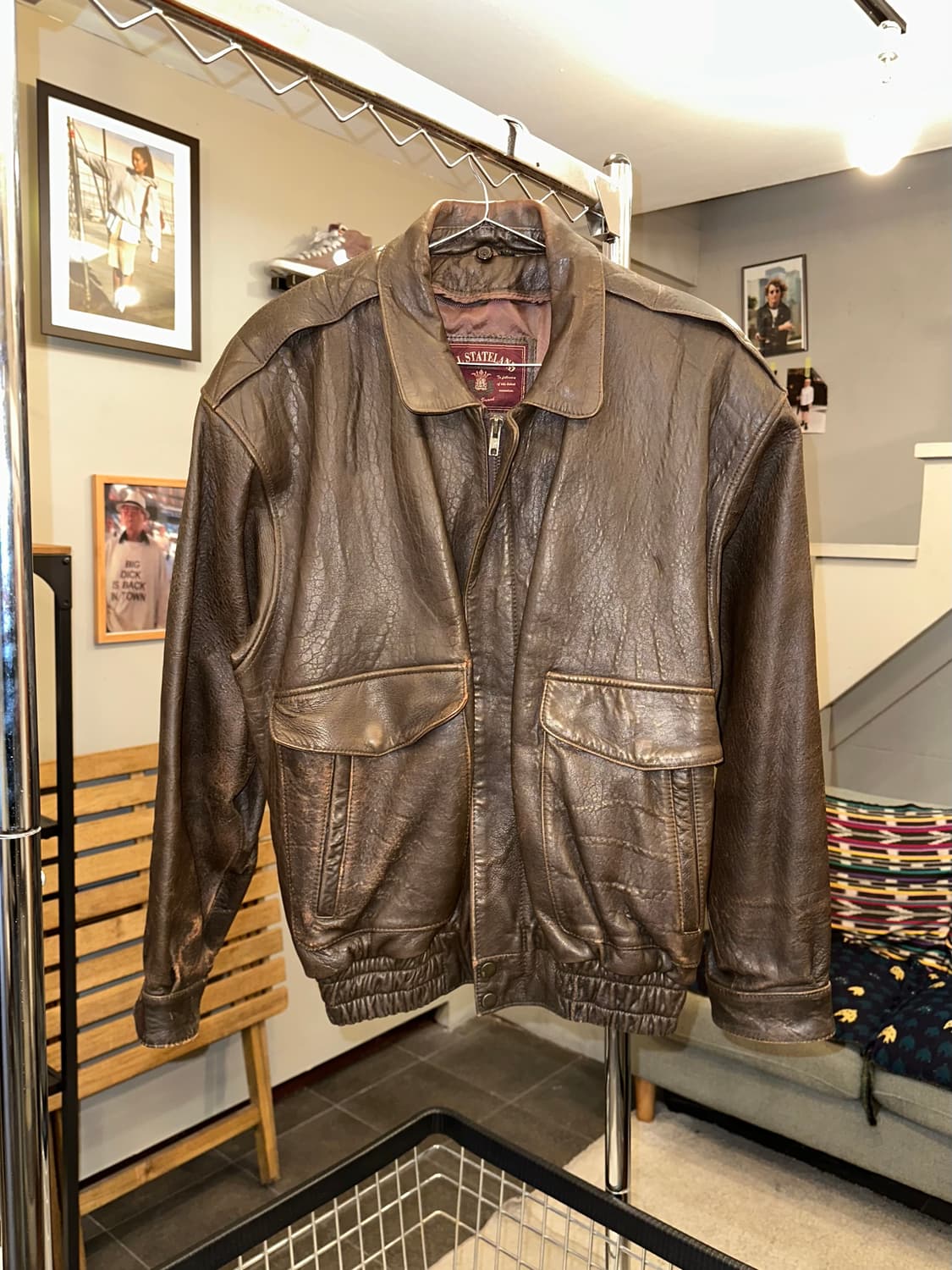 Early 90’s Japanese lambskin A-2 bomber  상품이미지3