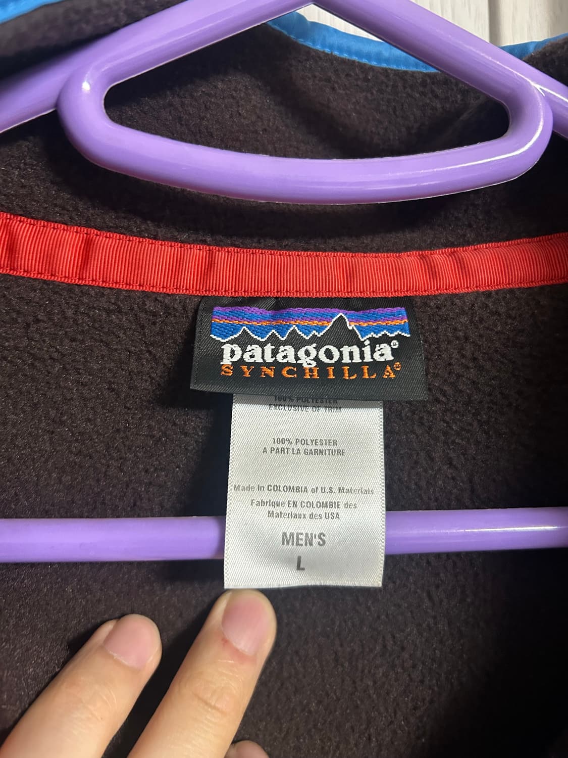 파타고니아 신칠라 다크브라운 플럼 L사이즈 (잔나비 최정훈 착용모델) 상품이미지5