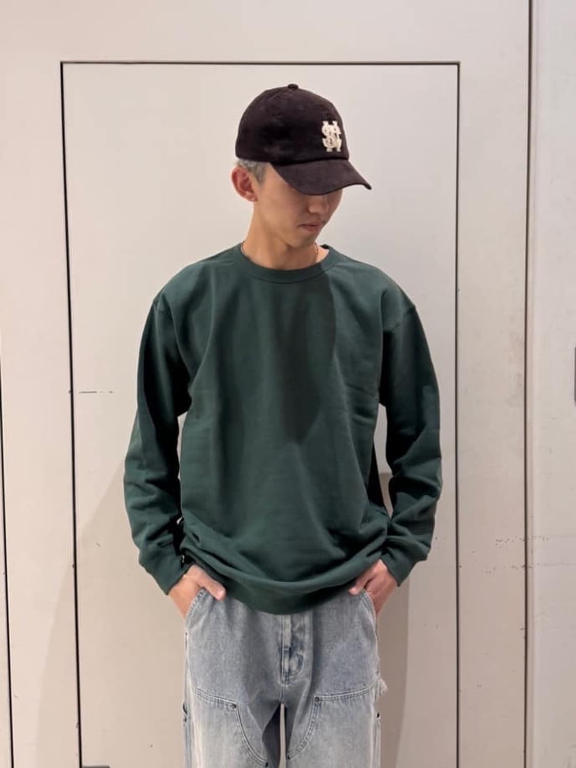 프릭스스토어 13온즈 헤비웨이트 스웻셔츠 빈티지 그린 L 상품이미지7