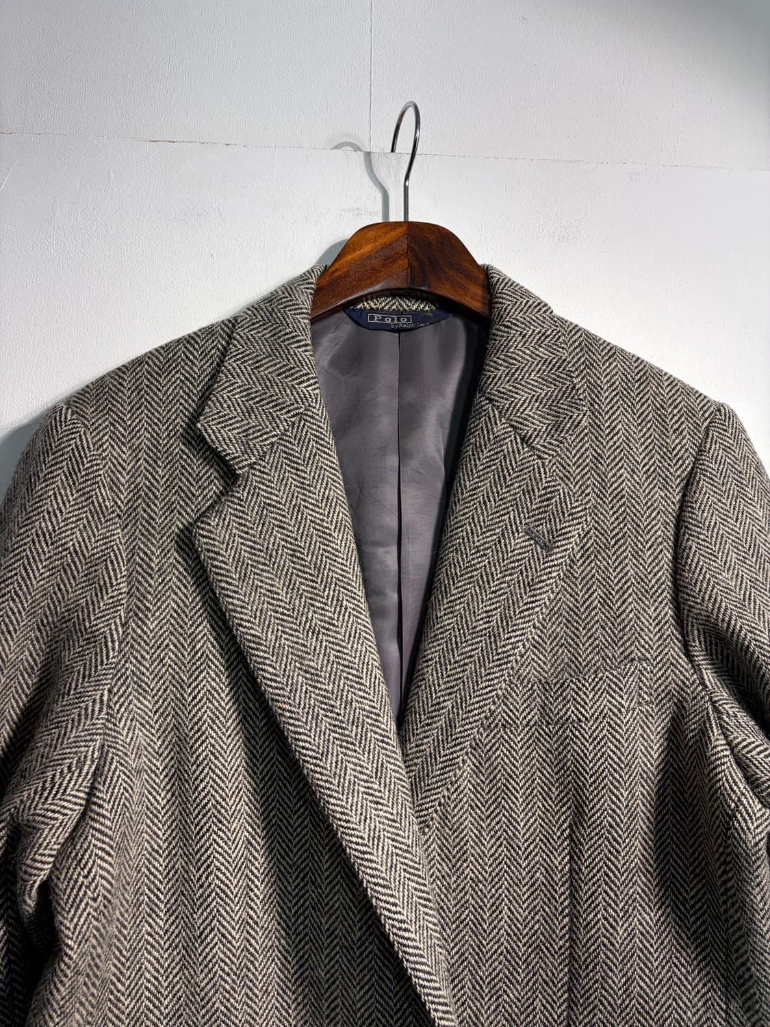 Polo 폴로 랄프로렌 헤링본 자켓 wool 100% 상품이미지5