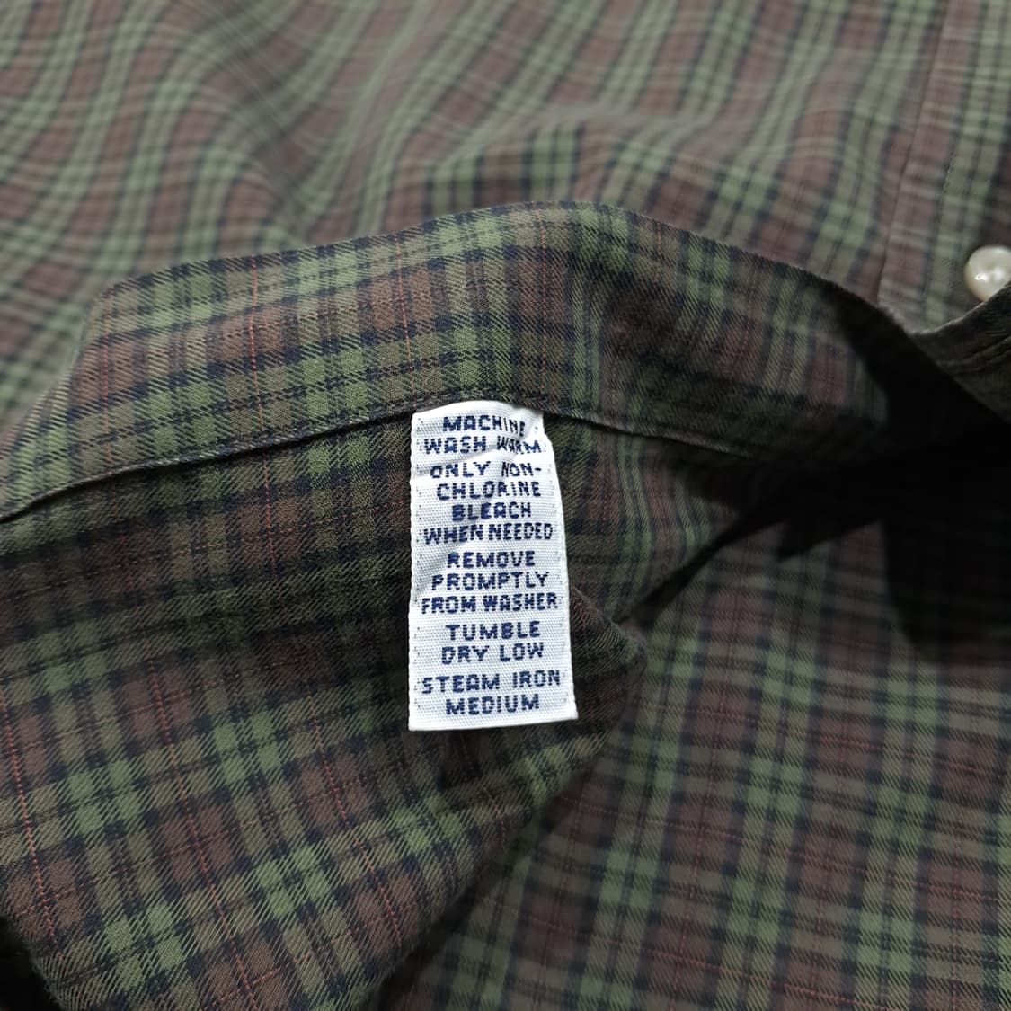 CL243 L 폴로 인도판 면 포니 그린 타탄체크 셔츠 남방 상품이미지5