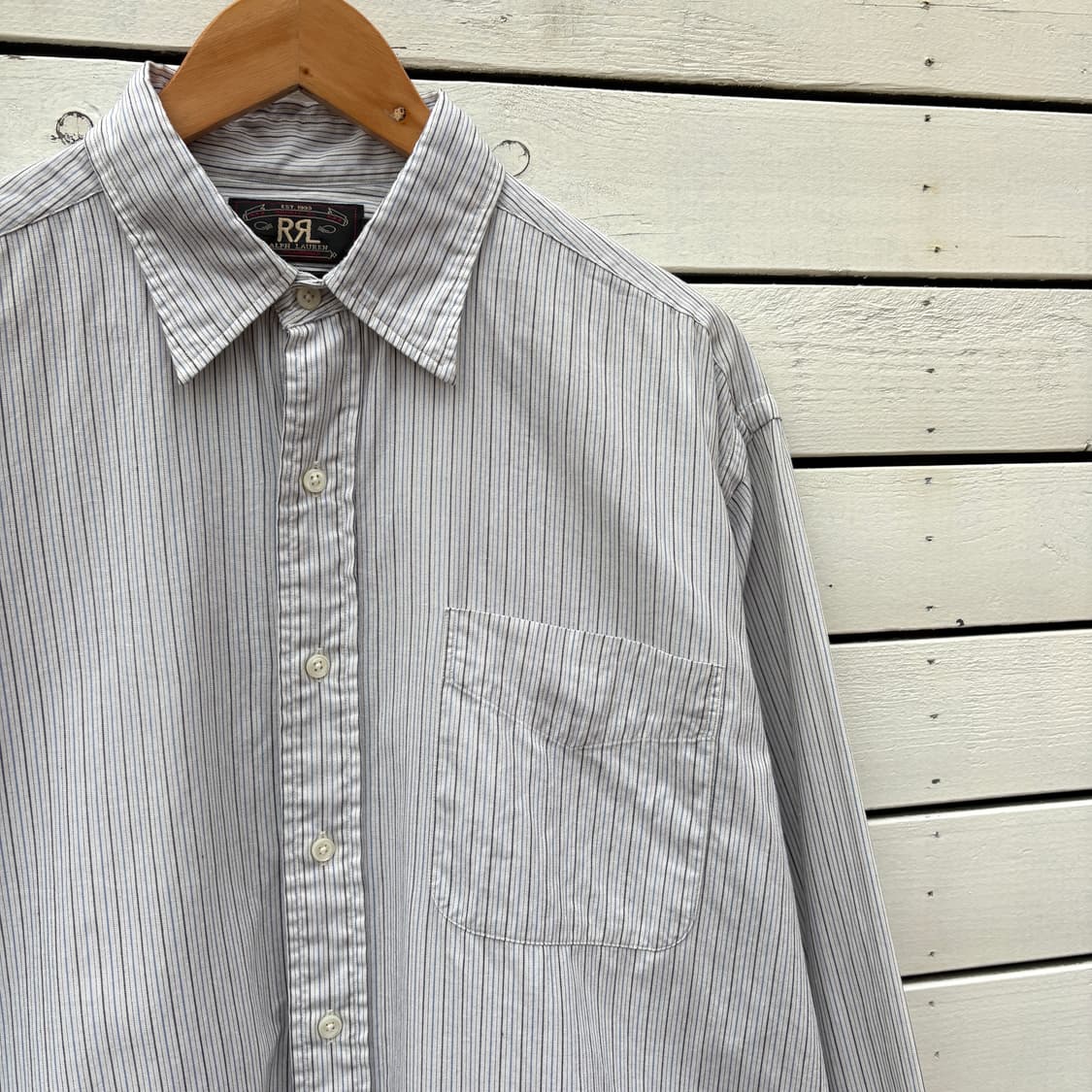 RRL 90s 폴로 더블알엘 스트라이프 셔츠 상품이미지4