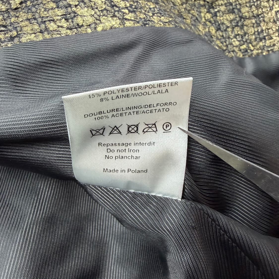 산드로 메탈릭 골든 트위드 자켓 상품이미지7