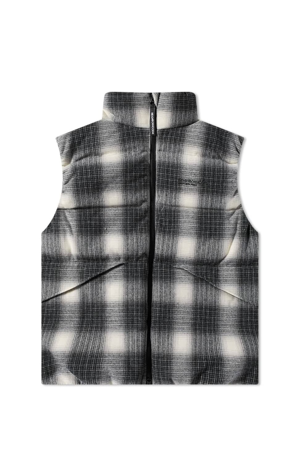 [XL] 네이버후드 x 팬들턴 체크 다운 베스트 블랙  상품이미지8