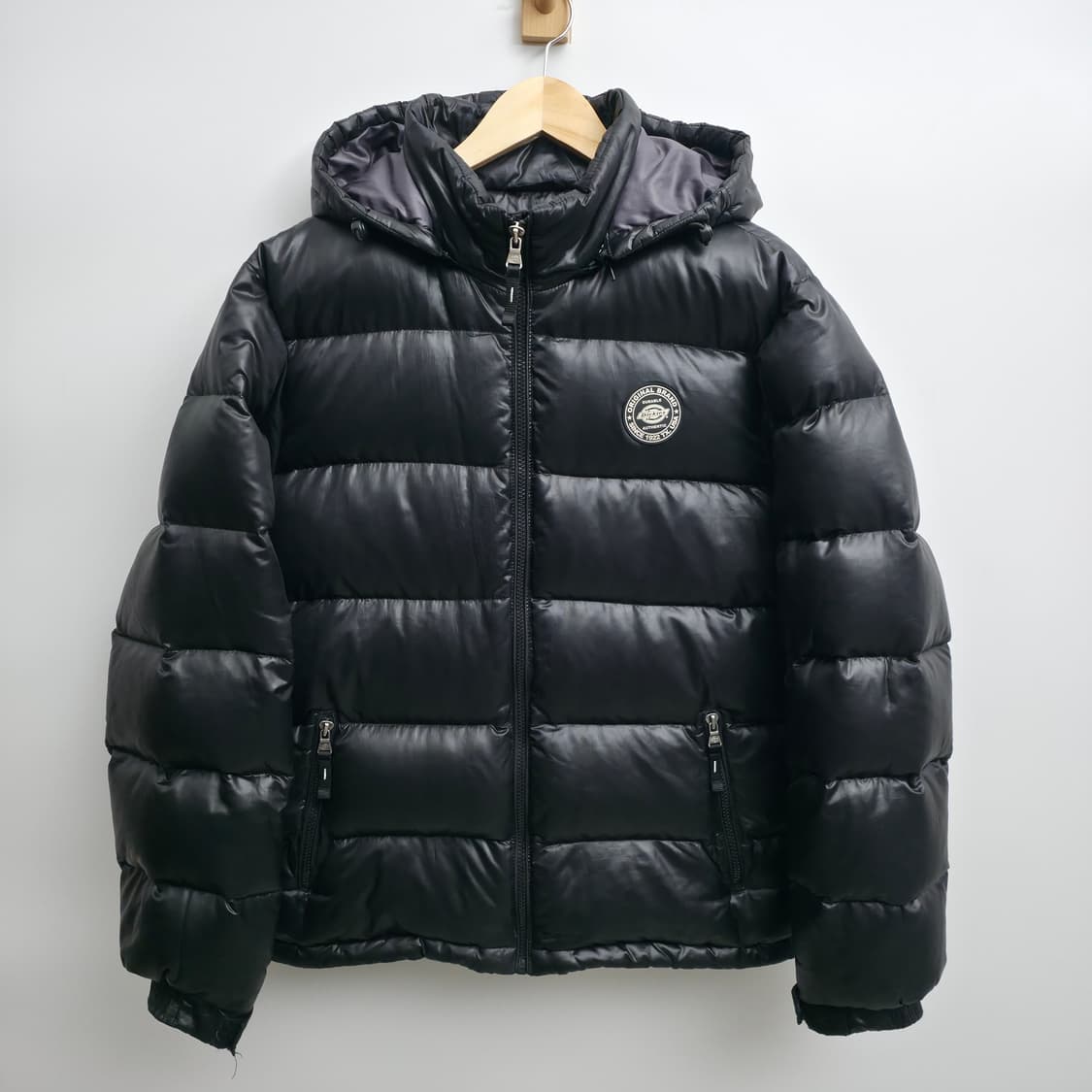 [L] 디키즈 블랙 후드 패딩 상품이미지1