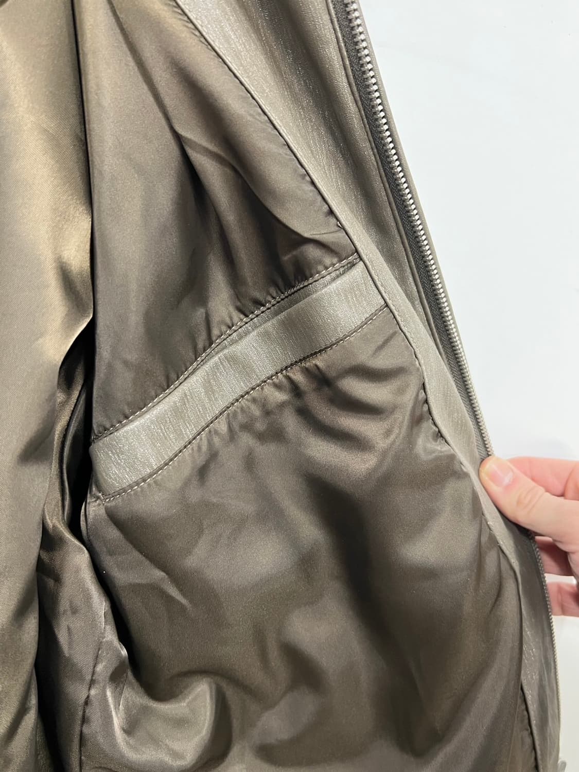 와키윌리 엔젤 페이크 레더 블루종 자켓 상품이미지5