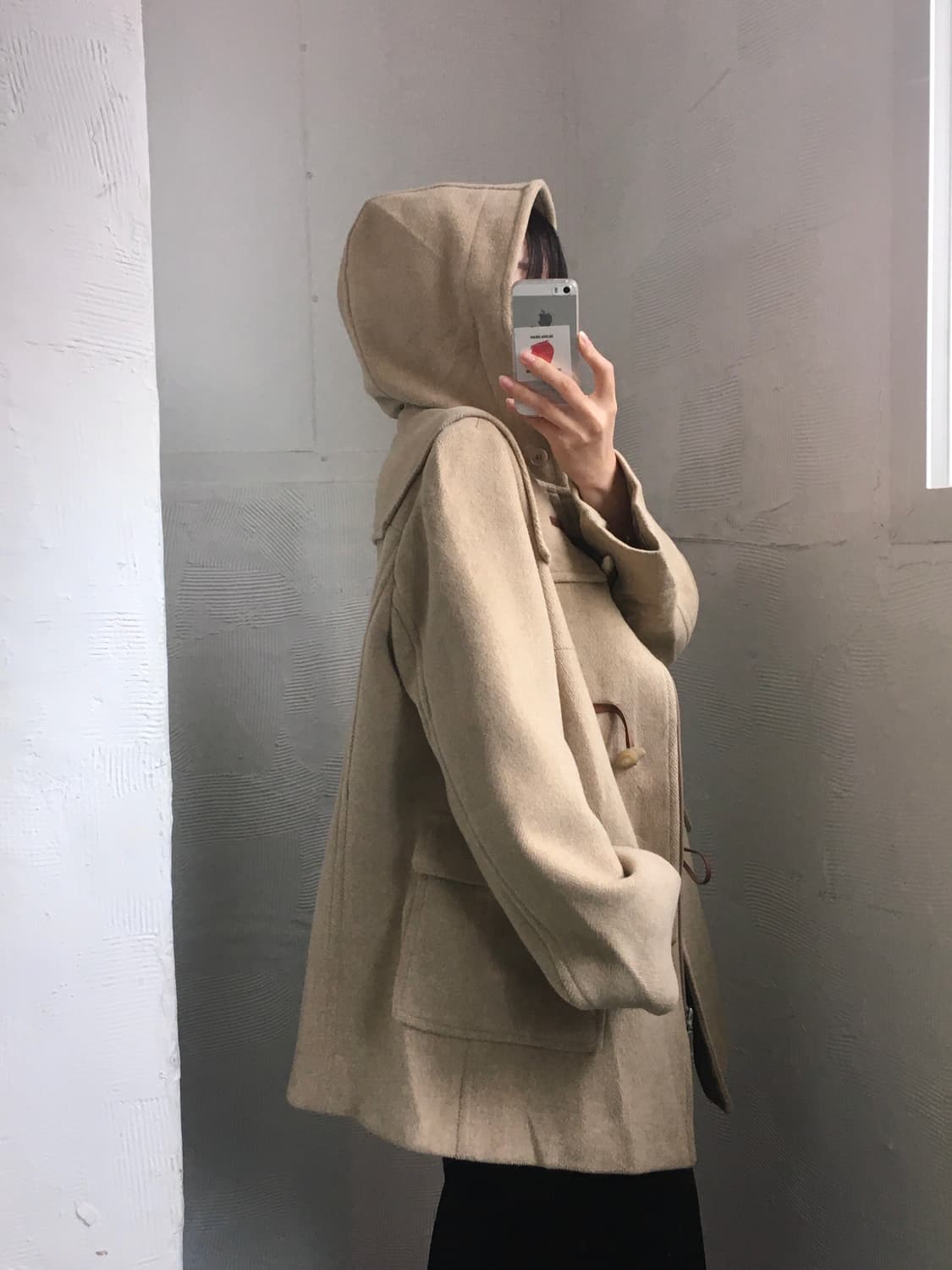 Burberry 버버리 베이지 후디 더플 코트 상품이미지2