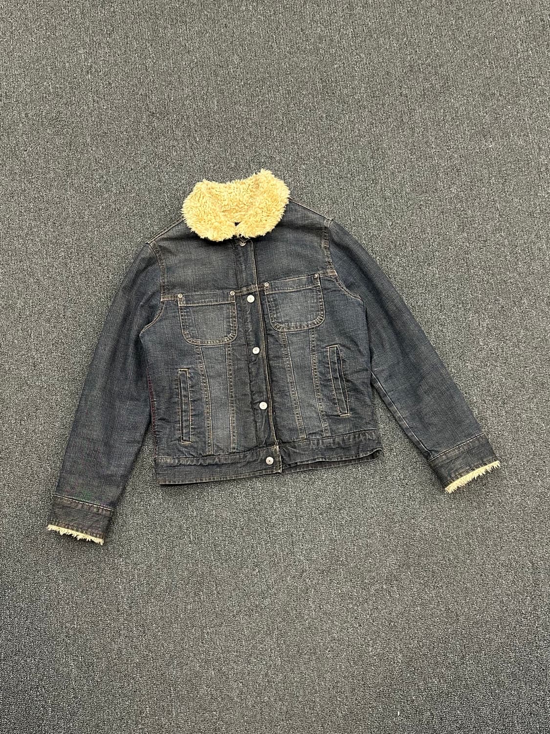 2XL)GAP 여성 셰르파 데님 자켓 상품이미지2