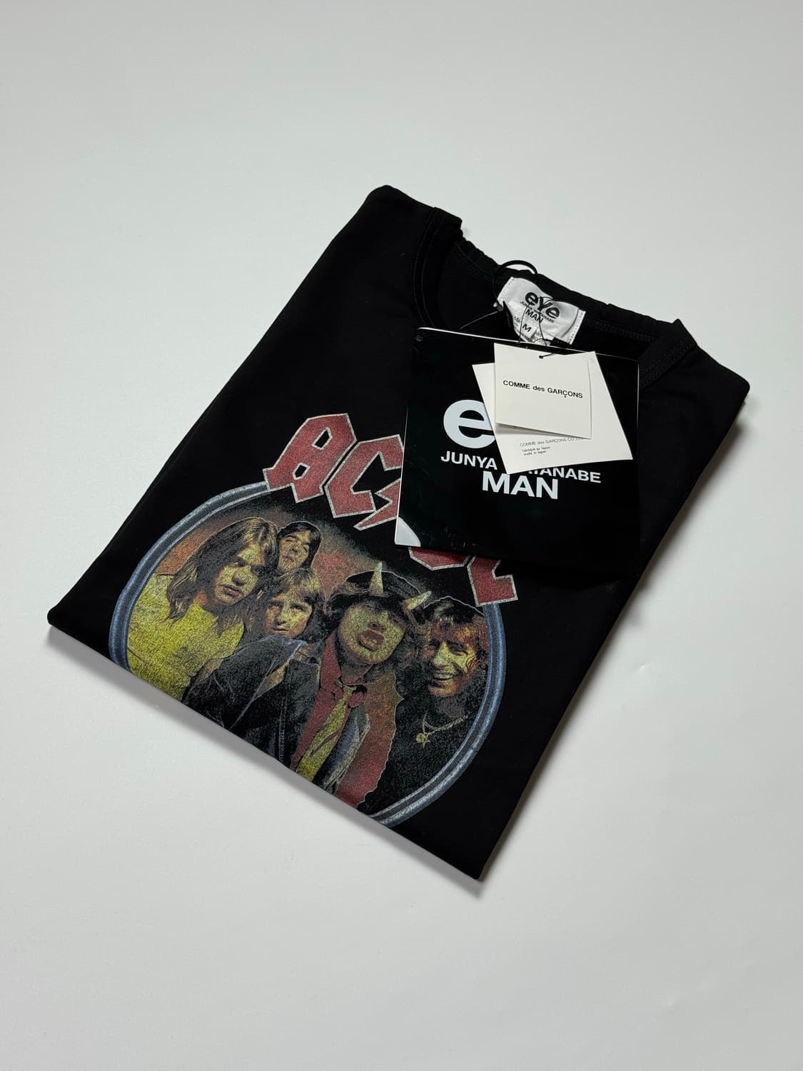 25SS 준야 와타나베 꼼데 가르송 ACDC 빈티지 락밴드 티셔츠 M 상품이미지1