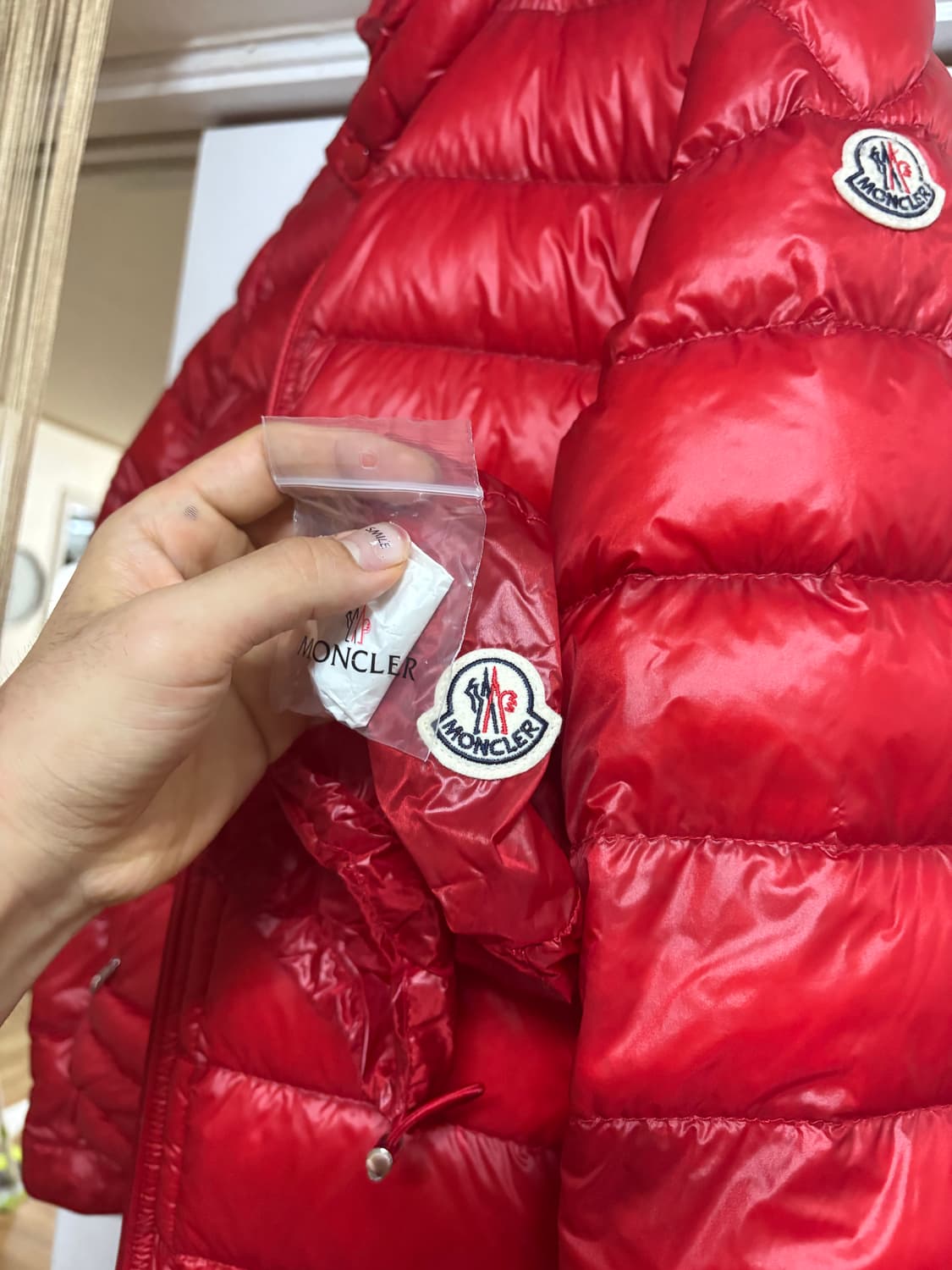 몽클레어 버건디 바이커 패딩 상품이미지10