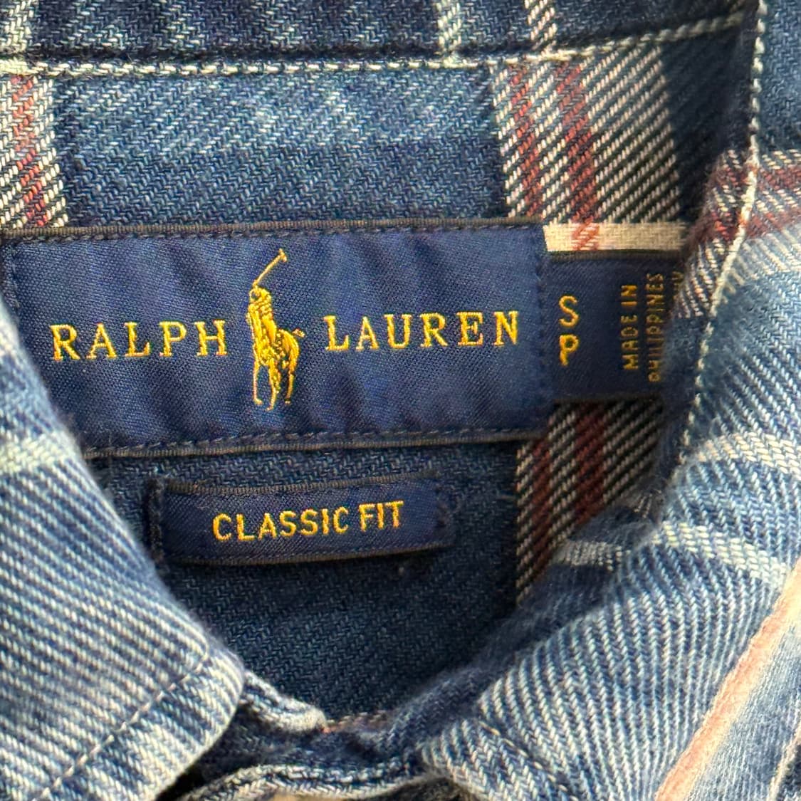 폴로 랄프로렌 클래식핏 워싱 체크 셔츠 (S) 상품이미지2