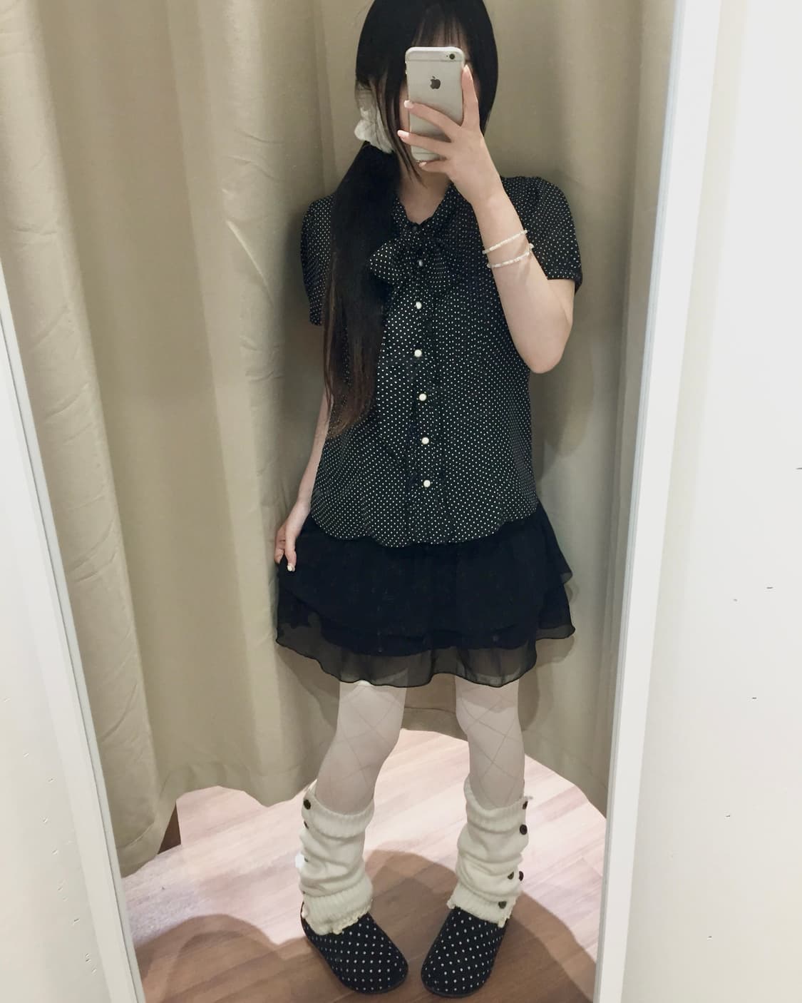 깜냥이 로걀 리본 블라우스 🐈‍⬛🎶 상품이미지1