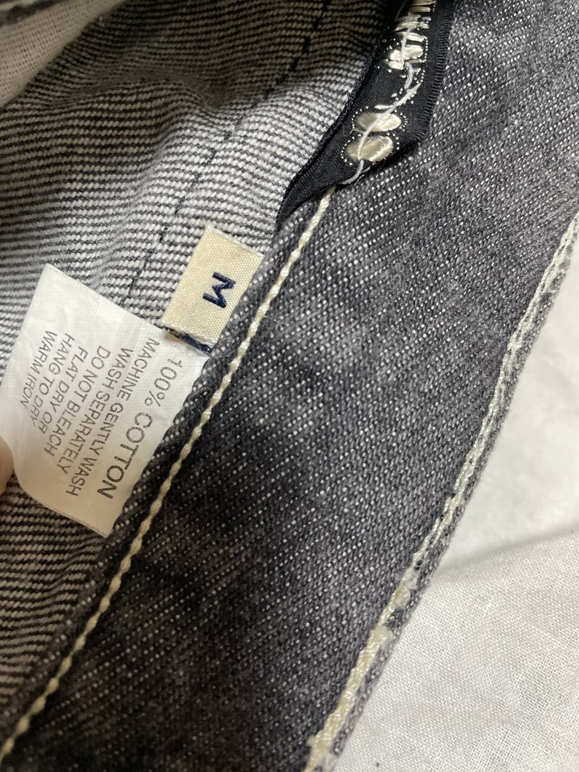     빈티지 워싱 패치워크 데님 롱스커트 상품이미지5