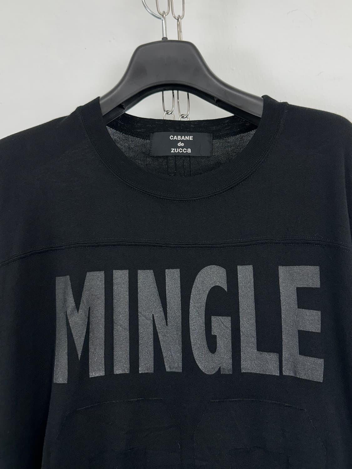 Cabane de Zucca Knit Lettering Short Sle 상품이미지4