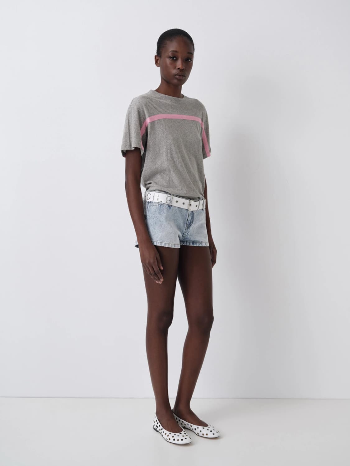 [XS,S,M]기마구아스 Thomas 라인 티셔츠/그레이 상품이미지6