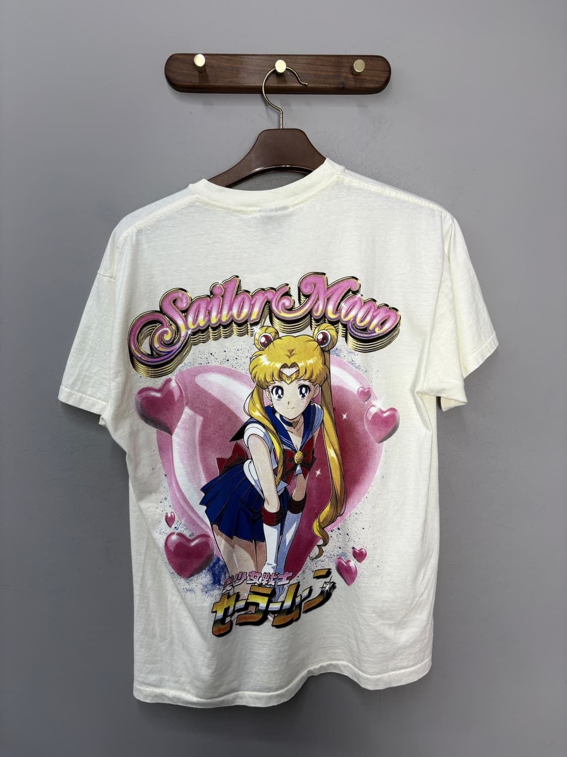 빈티지 달의요정 세일러문 그래픽 아이보리 반팔 A3778 상품이미지4