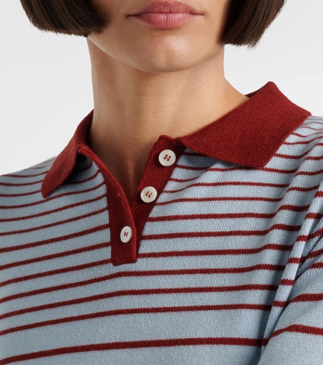 [8,10,12]슈슈통 25fw 스트라이프 폴로 니트 상품이미지5