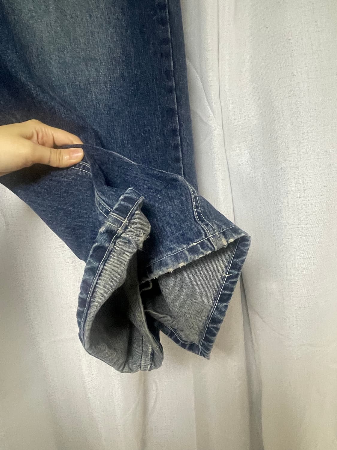 락케이크 dixy 와이드 데님 인디고S 상품이미지3