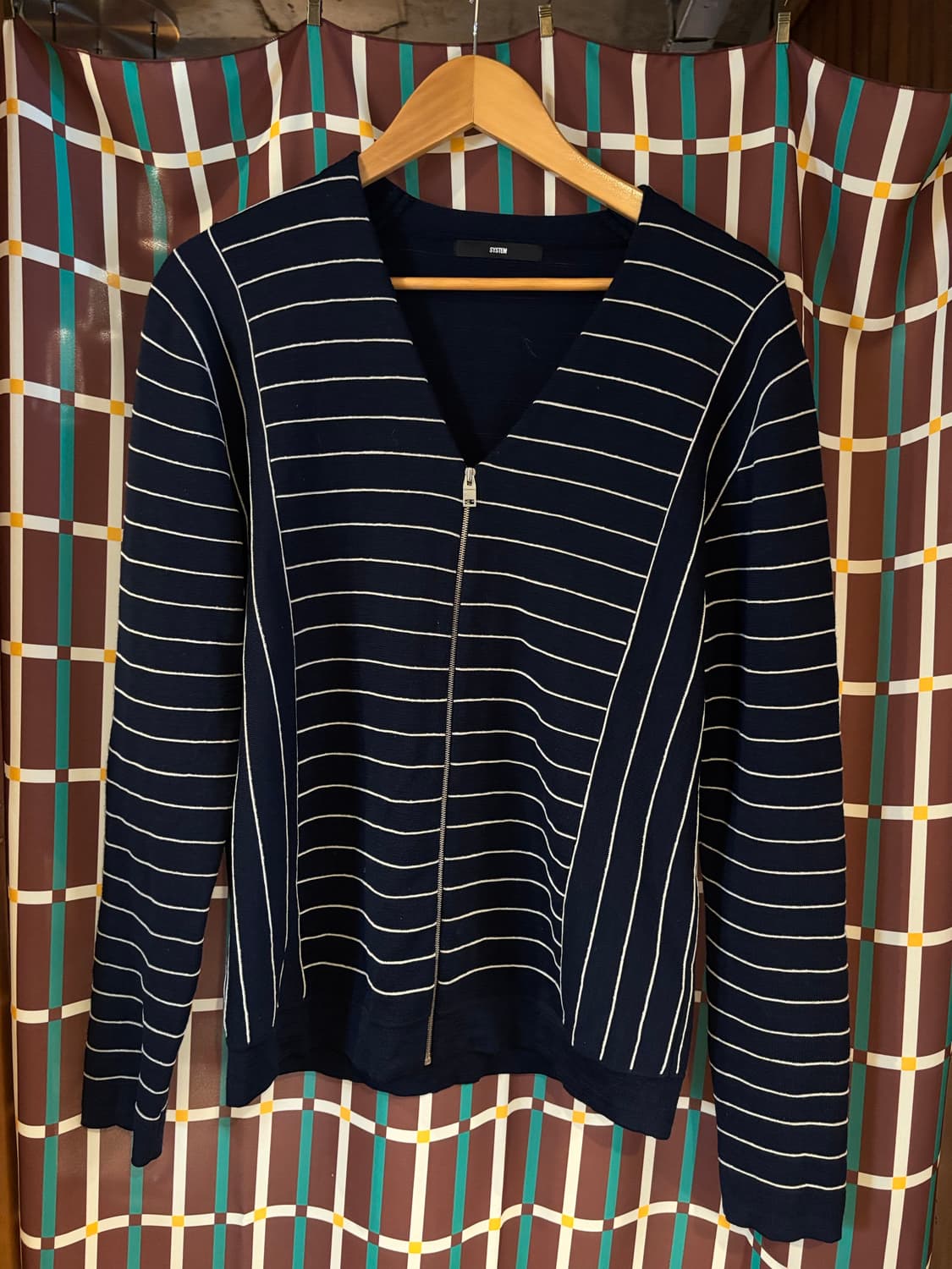 SYSTEM 스트라이프 집업 가디건 상품이미지1