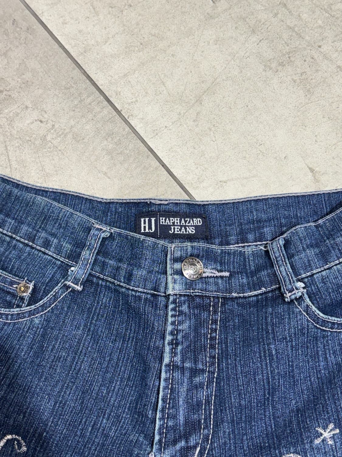 레이스 자수 부츠컷 데님 팬츠 상품이미지9