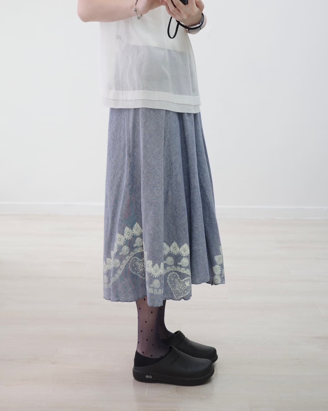 Arrow light denim skirt 상품이미지2