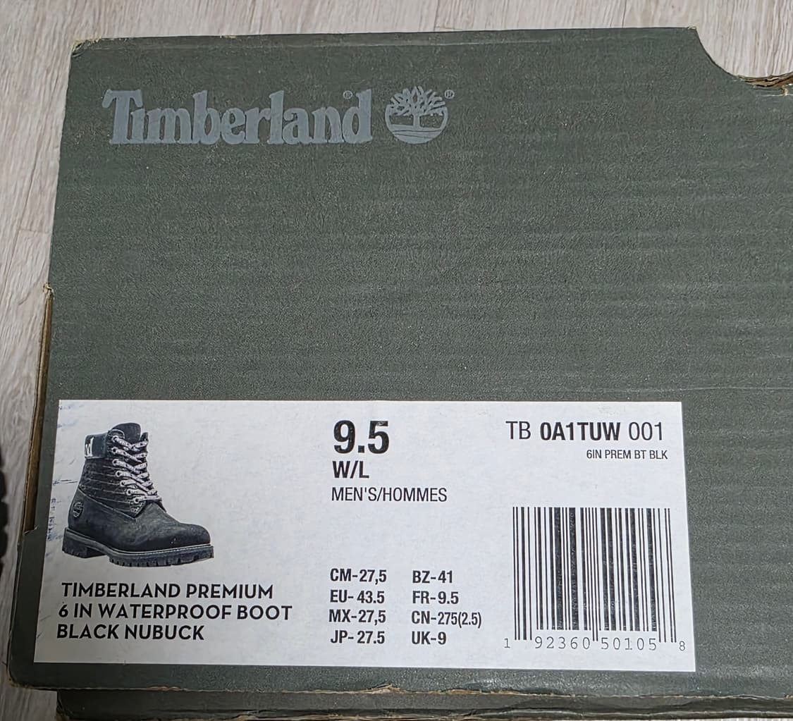 팀버랜드 6인치 프리미엄 레터링 블랙부츠(275~280) 상품이미지2
