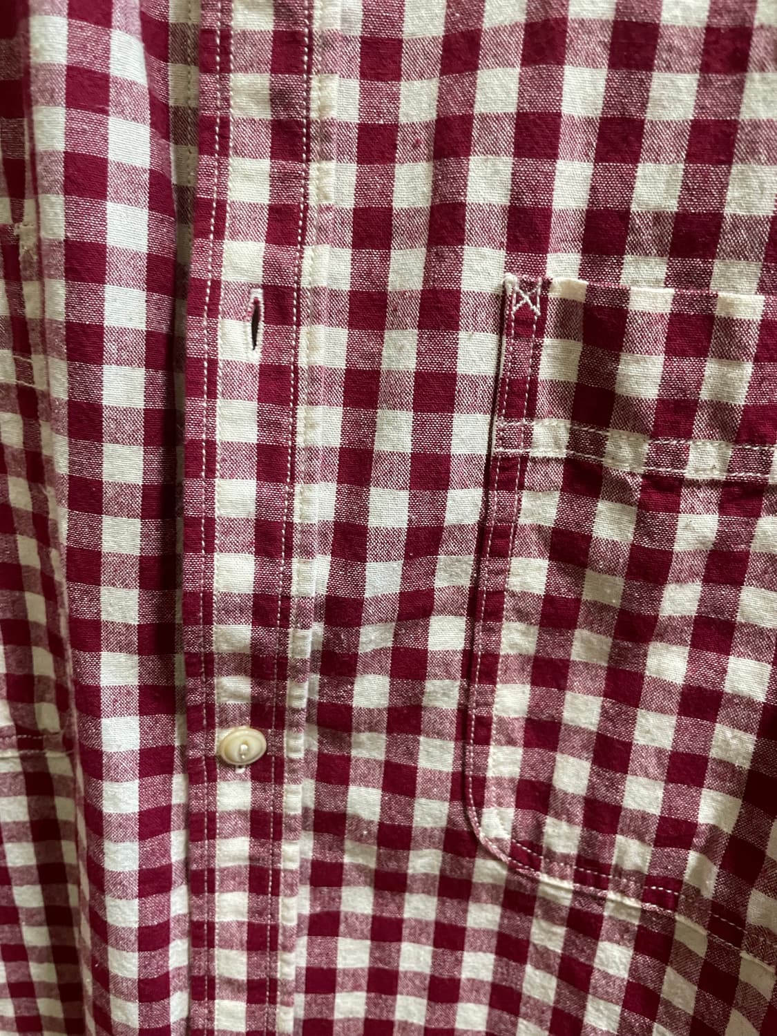 비헤비어 코튼 넵 로버 셔츠 레드체크 2사이즈  상품이미지5
