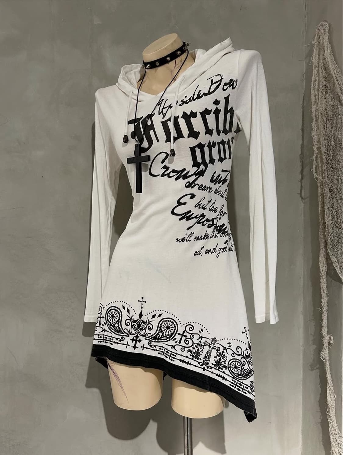 Digdeep punk unbalanced hood one-piece 상품이미지1