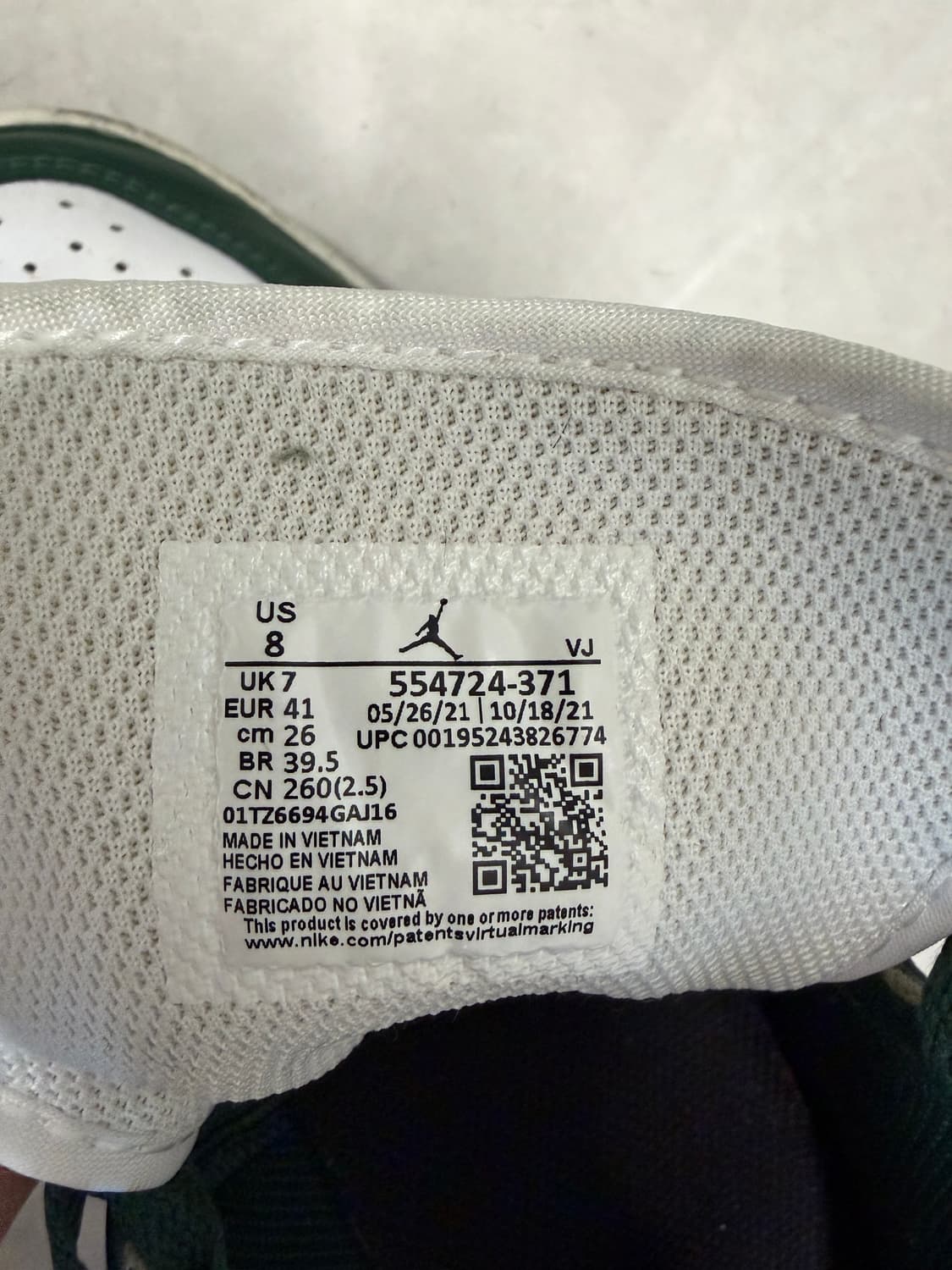 조던1 미드 소닉스 2021 260사이즈 상품이미지5