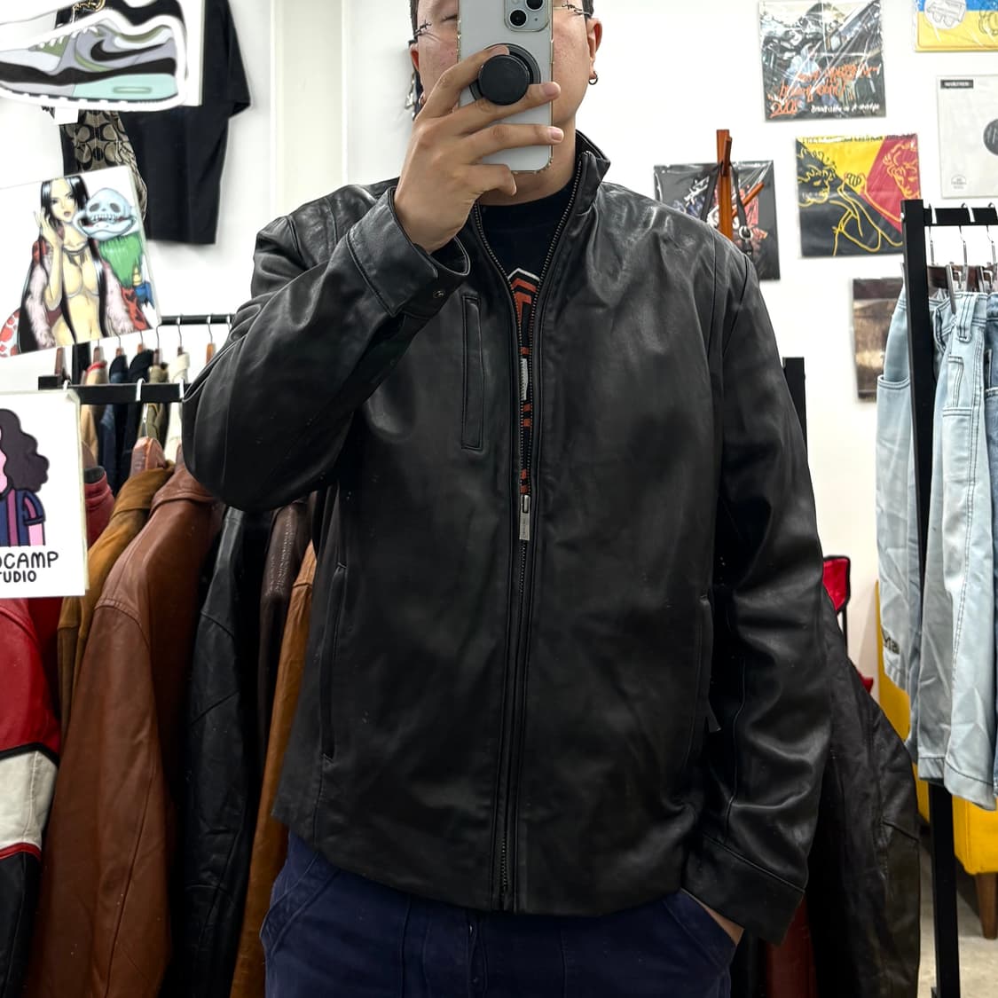 00's 캘빈클라인 램 레더 자켓 상품이미지2