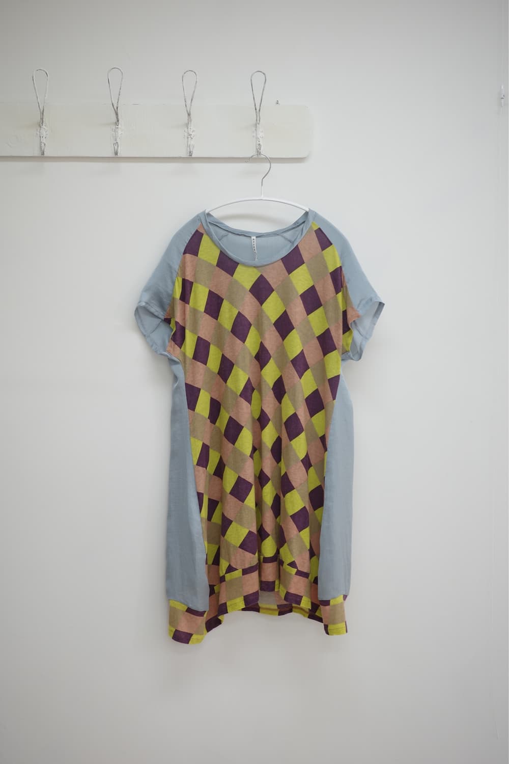 수나오쿠와하라 Sunao kuwahara check one-piece 상품이미지5