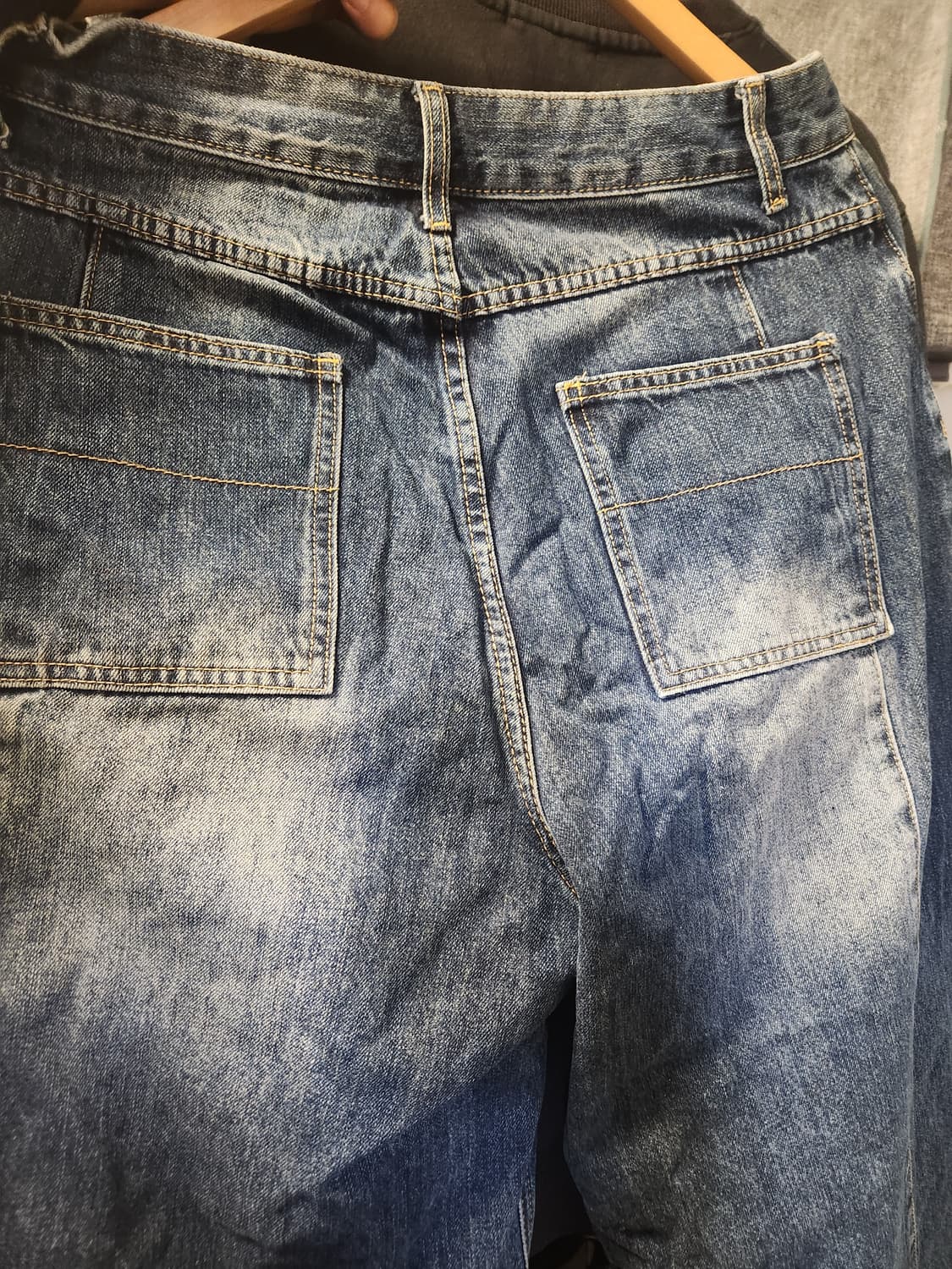 인템포무드 벌룬핏 데님 팬츠 상품이미지2