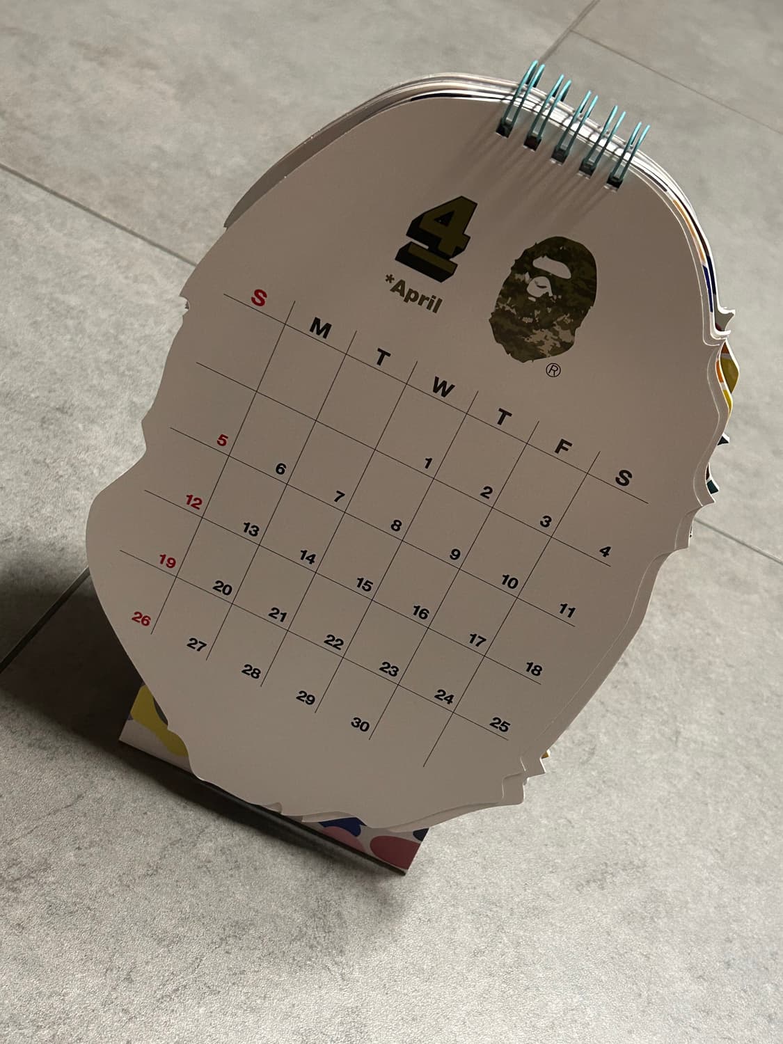 미사용 베이프 달력 2026 상품이미지2