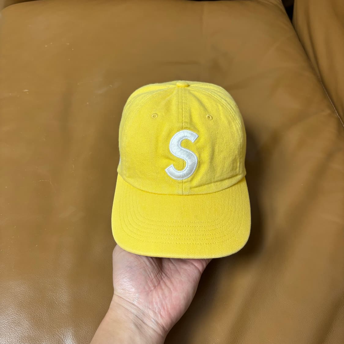 슈프림 S로고 볼캡 모자 22SS 케블라 옐로우 상품이미지4
